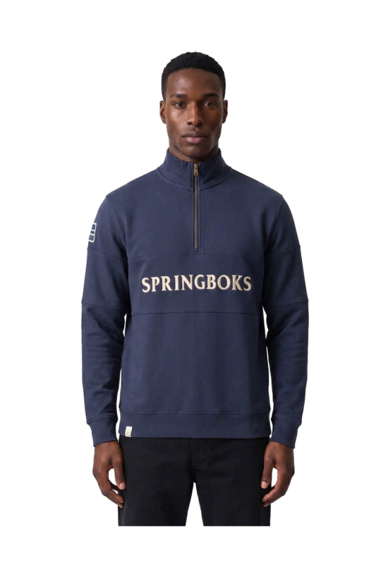 Old School *Springboks Cotton Sweatshirt Navy, Sizes: Small
