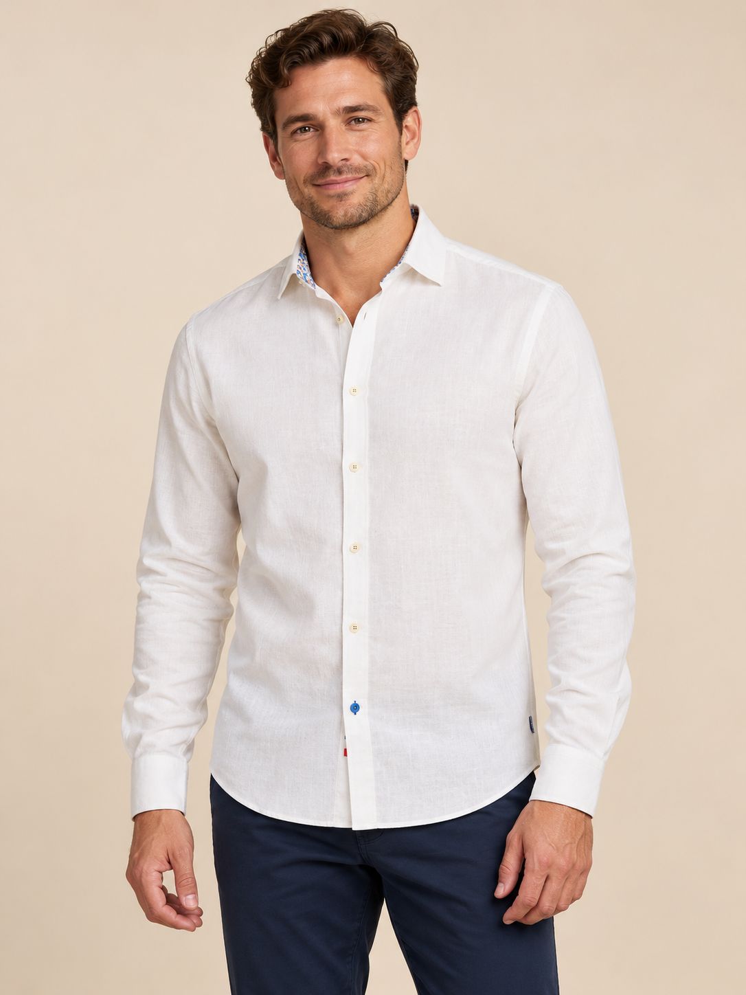 FNF -99.0004-101-L/S Shirt - Off White, Size.: Medium