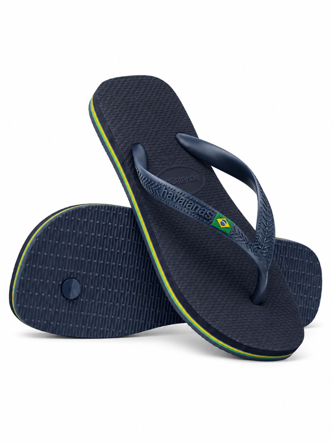Havaianas - Mens - Brazil Logo Navy - 4000032-0555, Colour: Navy, Size.: 39-40(UK6/7)