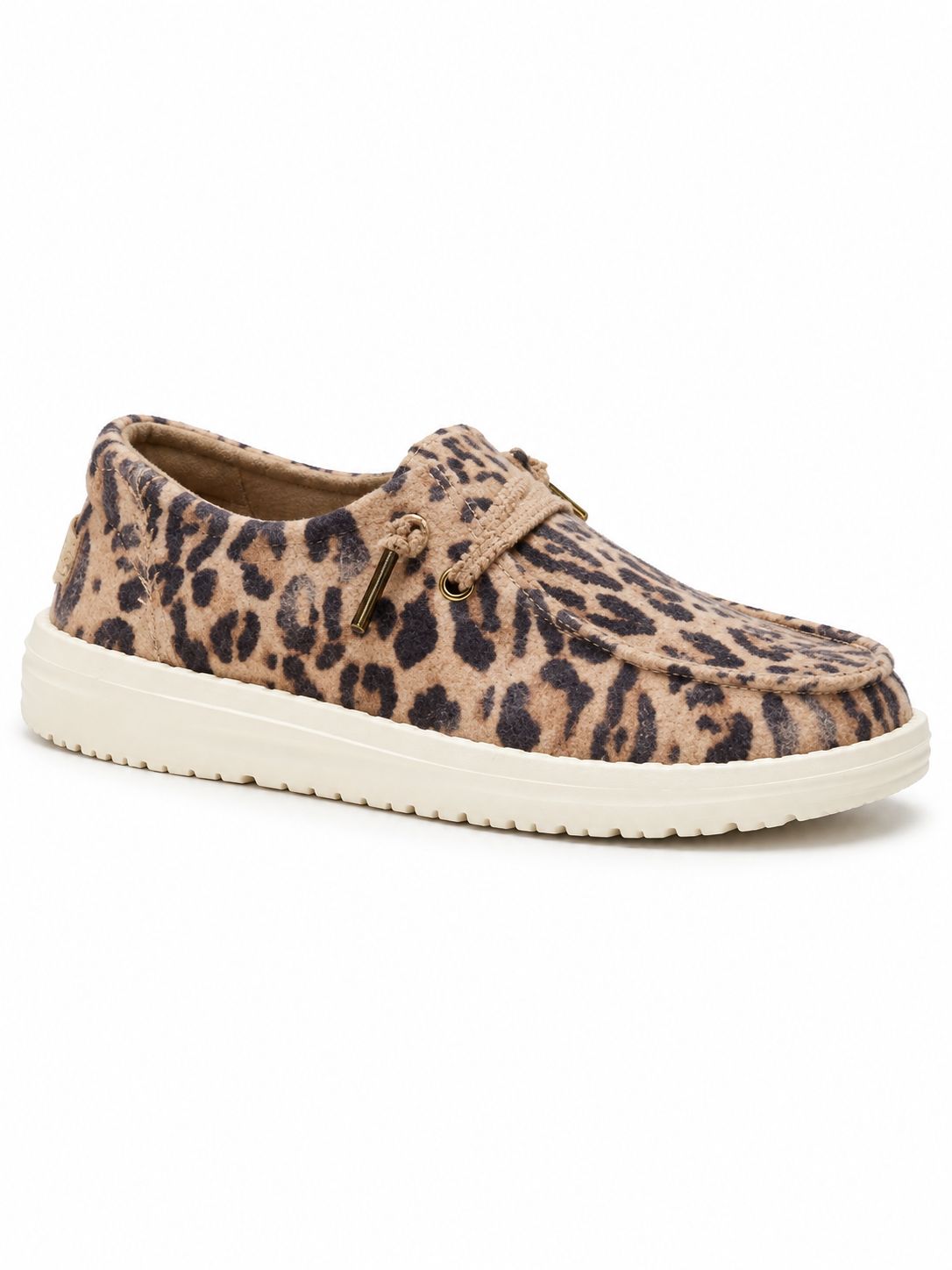 Hey Dude - Wendy Craft Suede - Taupe Leopard -Brown  - 45824-2GB, Sizes: UK4