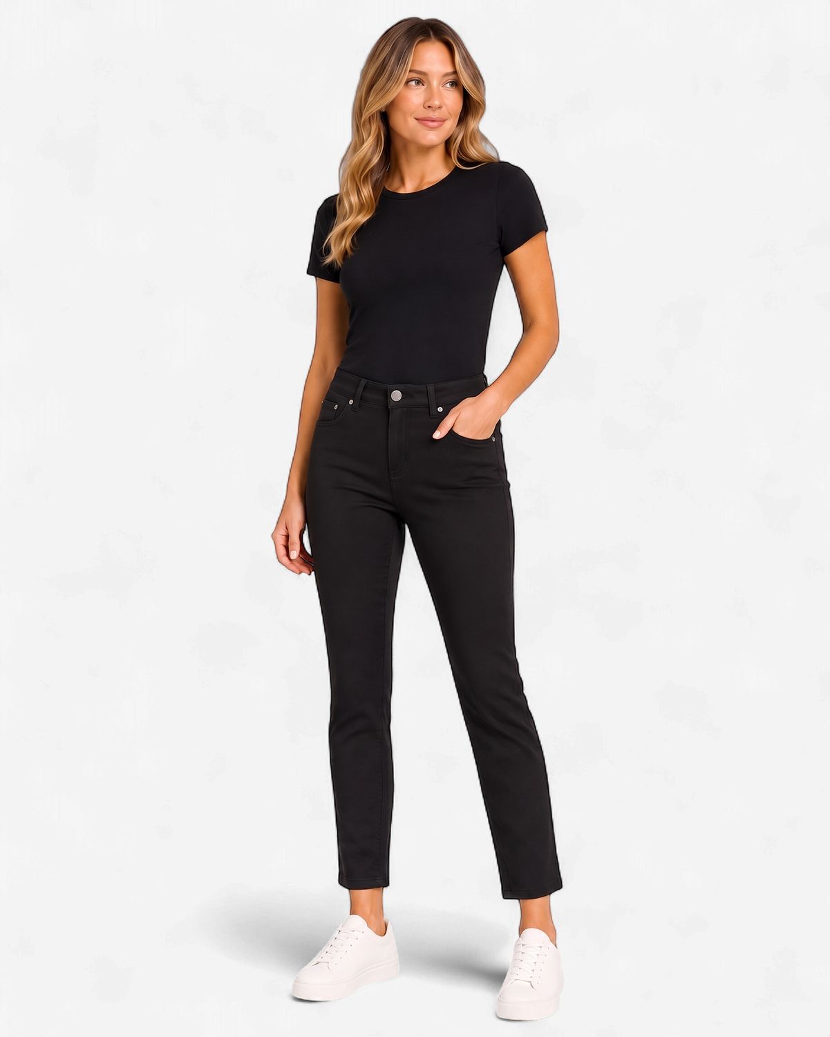 FDJ - Euro Twill - Olivia Slim Ankle - Black, Size.: UK6