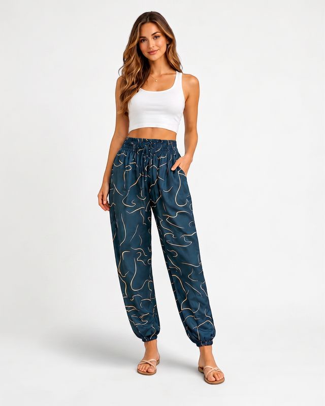 Indoblu - LP7 - Relaxed Pants - Cacing - Black