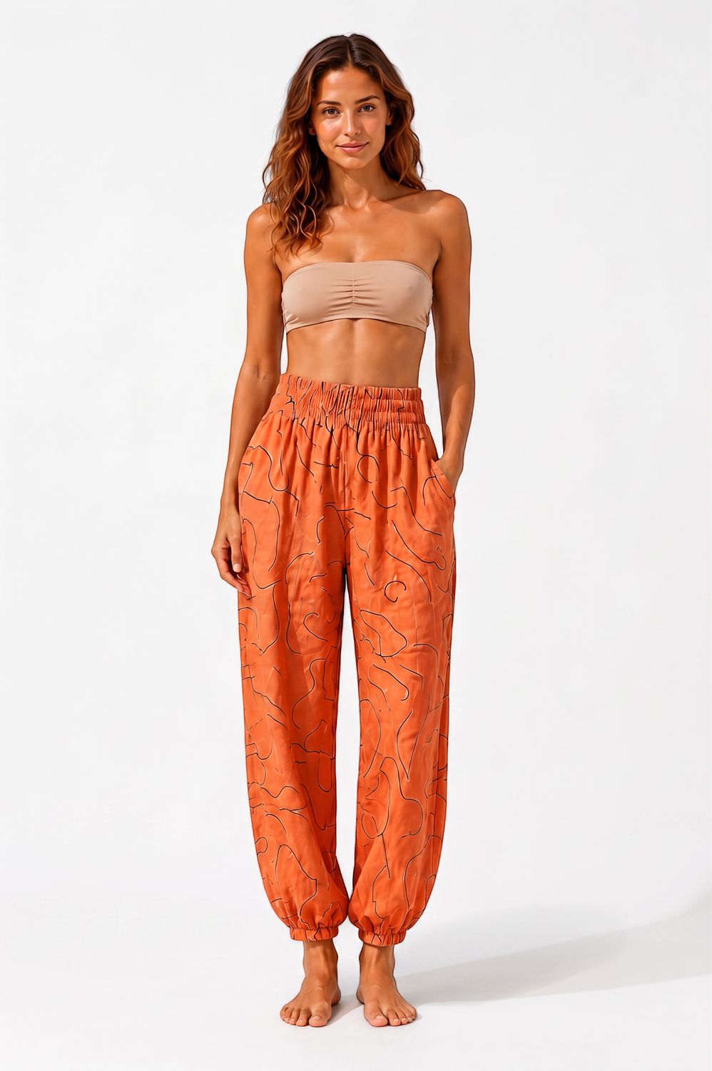 Indoblu - LP7 - Relaxed Pants - Cacing - Dusty Apricot, Sizes: Regular S-L