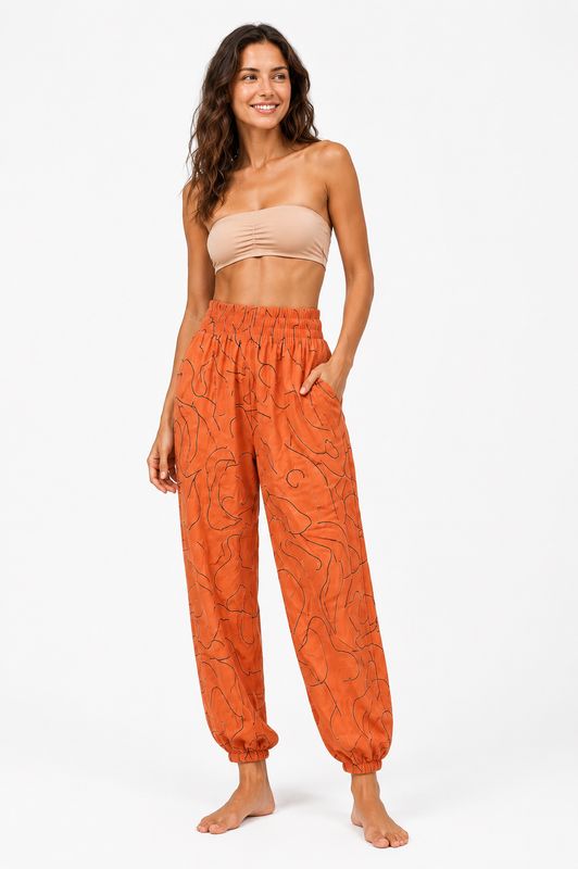 Indoblu - LP7 - Relaxed Pants - Cacing - Dusty Apricot