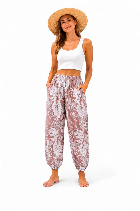 Indoblu - LP7 - Relaxed Pants - Floral - Salem