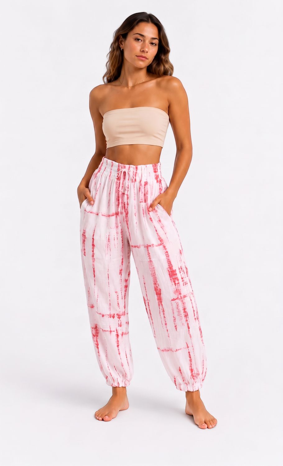 Indoblu - LP7 - Relaxed Pants - Dye - Dusty Rose, Sizes: Regular S-L
