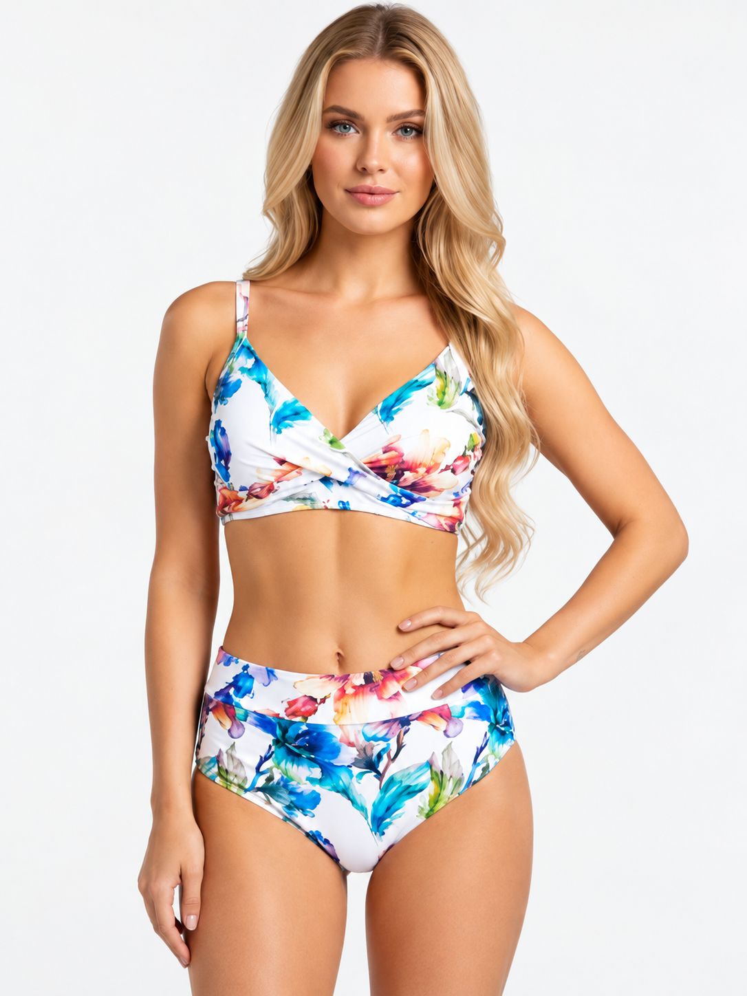 Sun Things - Coastal Bloom - Crossover Bra, Size.: 32, Style: 32 - 42 B/C