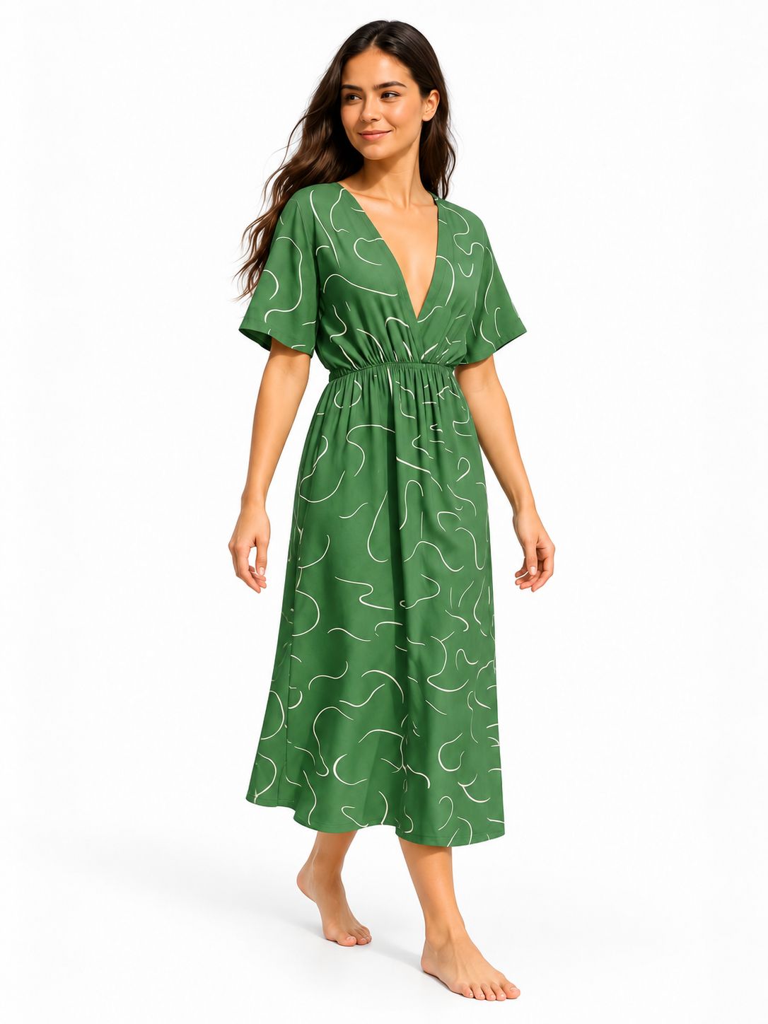Indoblu - LD1 - Maxi Dress - Army Green