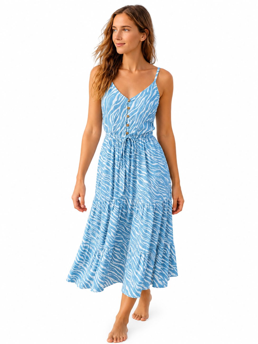 Indoblu - LD3 - Maxi Dress - Abu/Grey