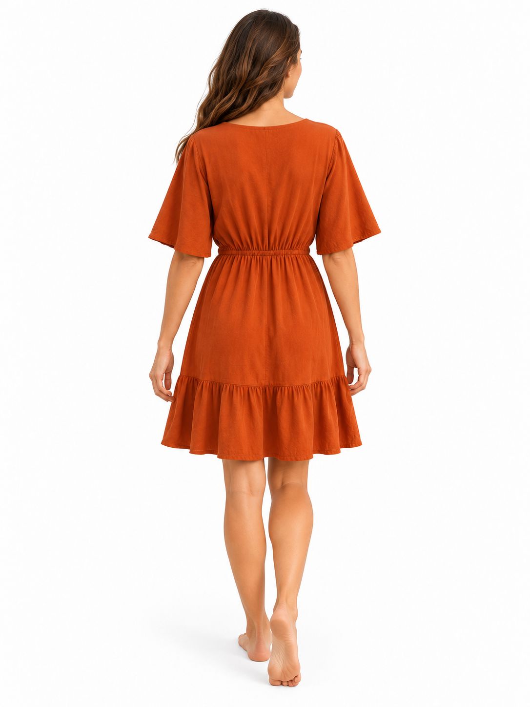 Indoblu - MD1 - Midi Dress - Rust