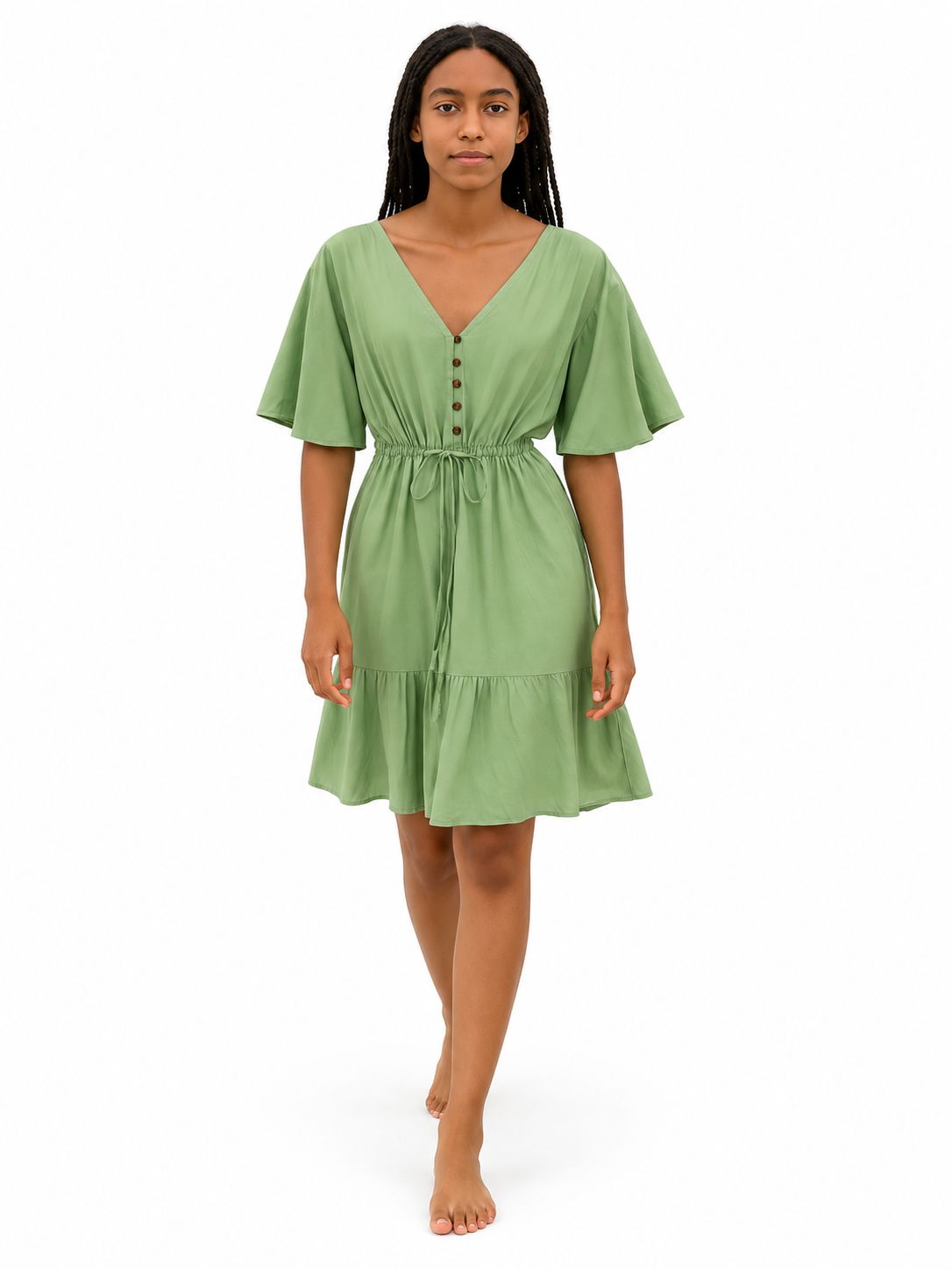 Indoblu - MD1 - Midi Dress - Sage