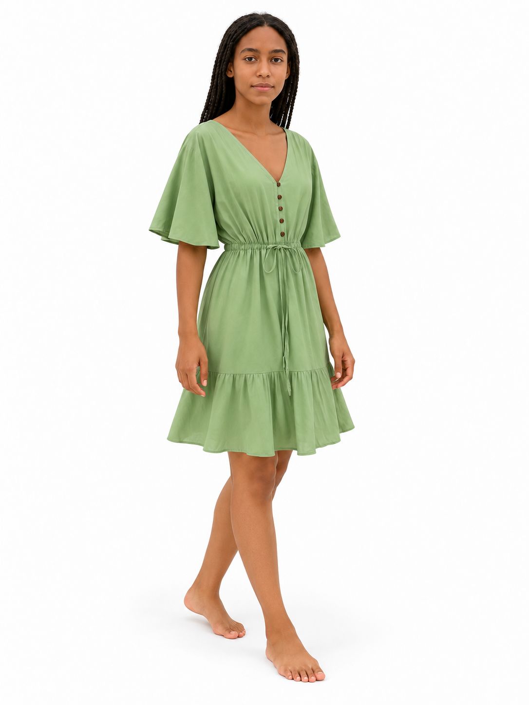 Indoblu - MD1 - Midi Dress - Sage