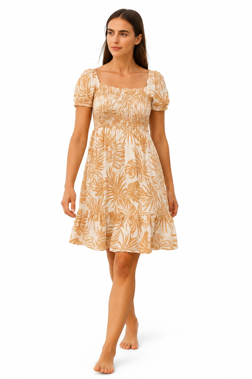 Indoblu - MD2 - Midi Dress - Caramel
