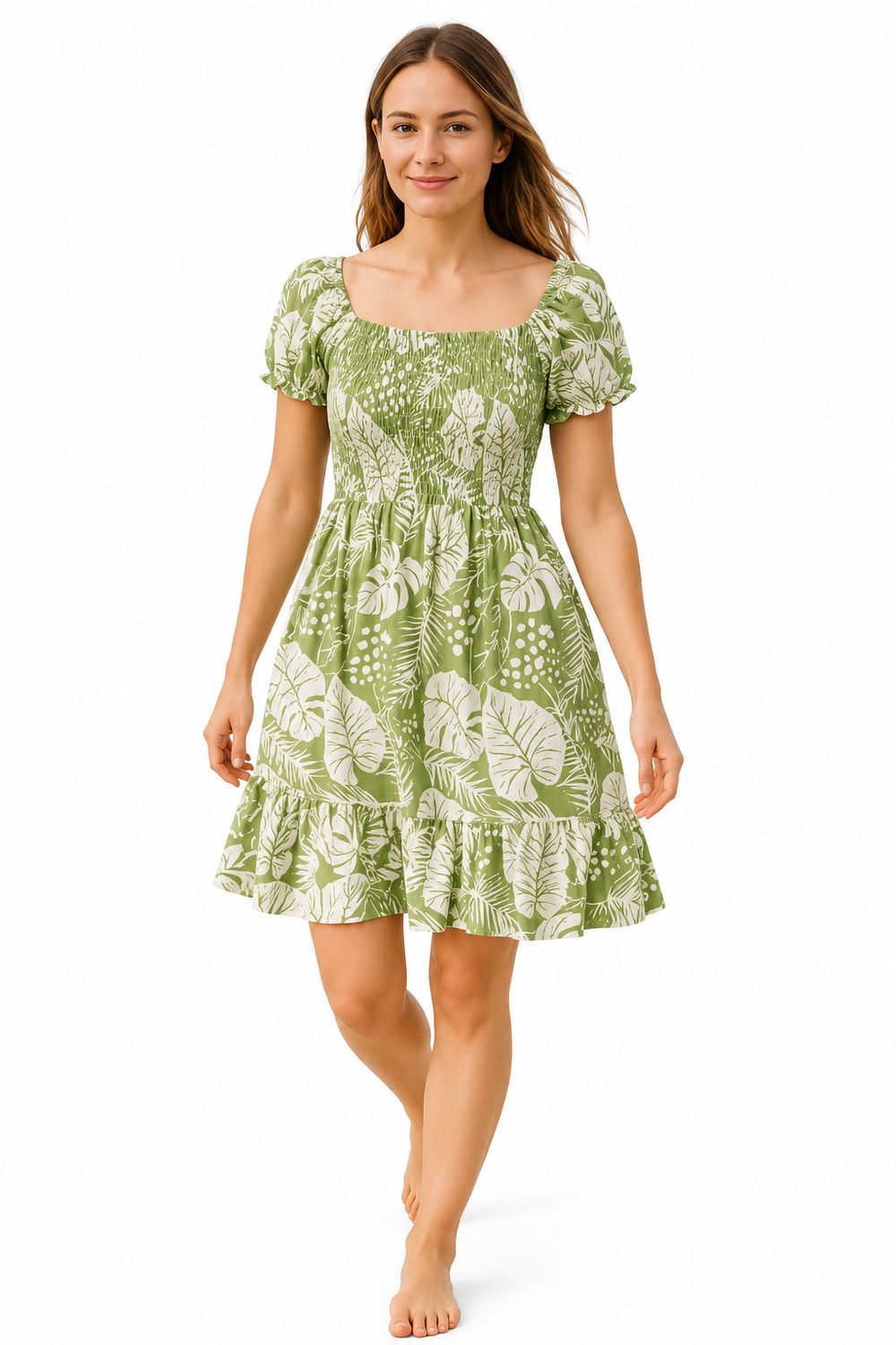 Indoblu - MD2 - Midi Dress - Green