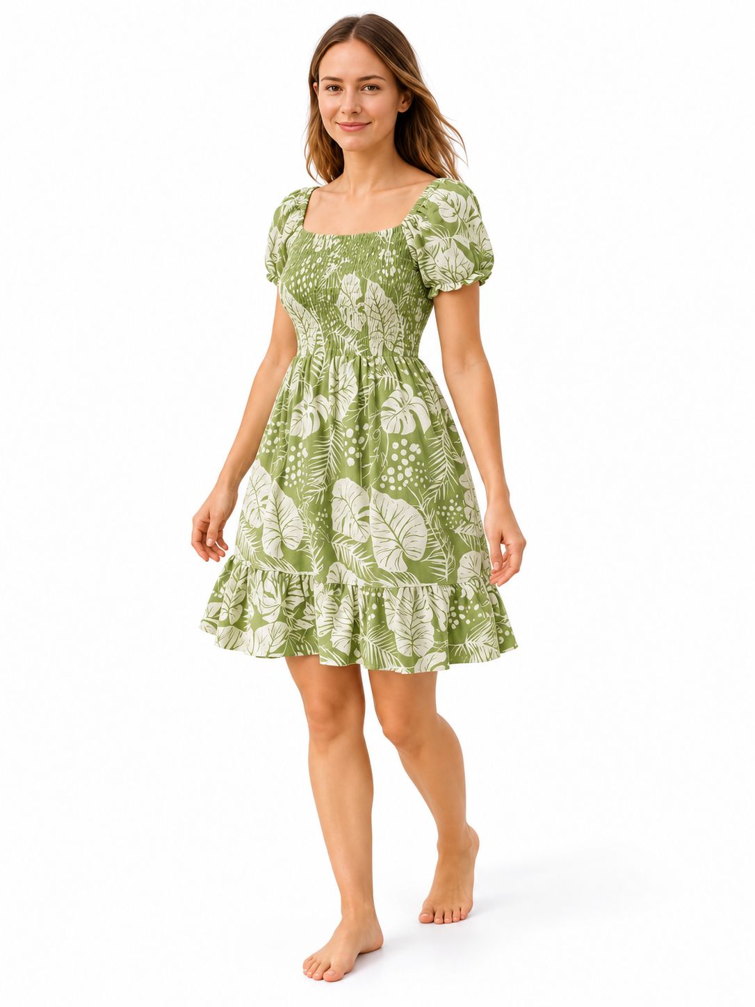 Indoblu - MD2 - Midi Dress - Green