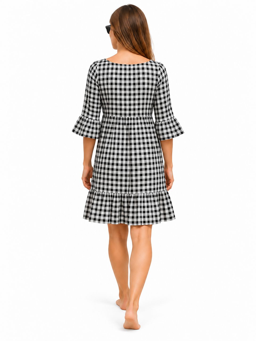 Indoblu - MD3 - Midi Dress - Black/White