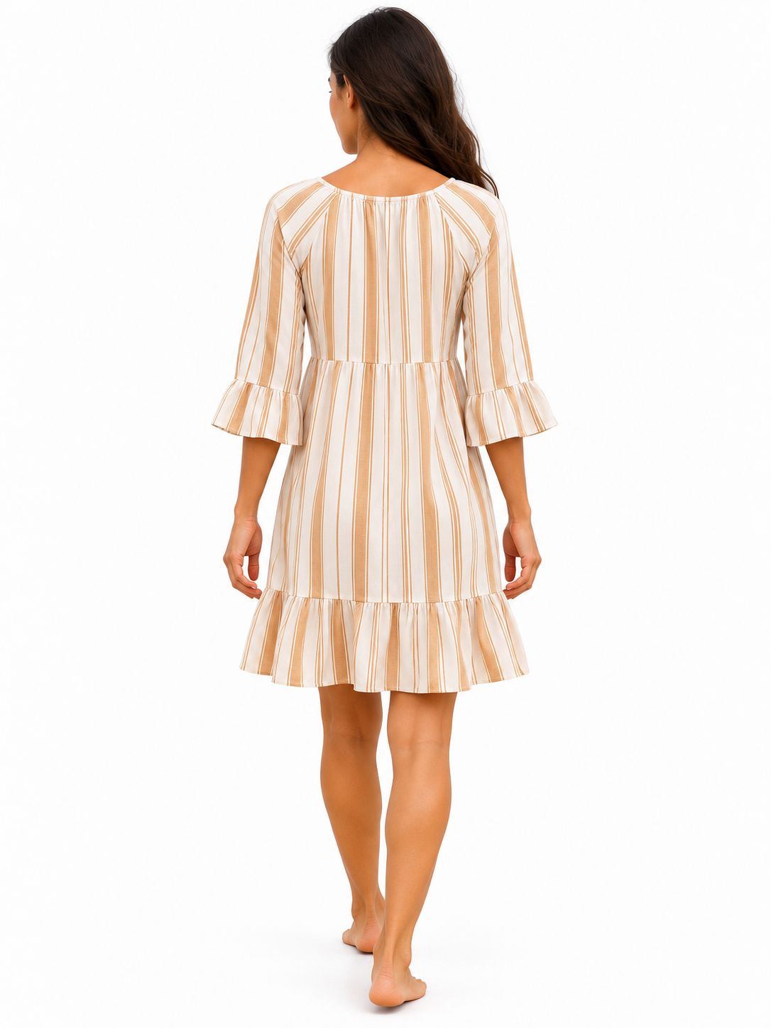 Indoblu - MD3 - Midi Dress - Tan