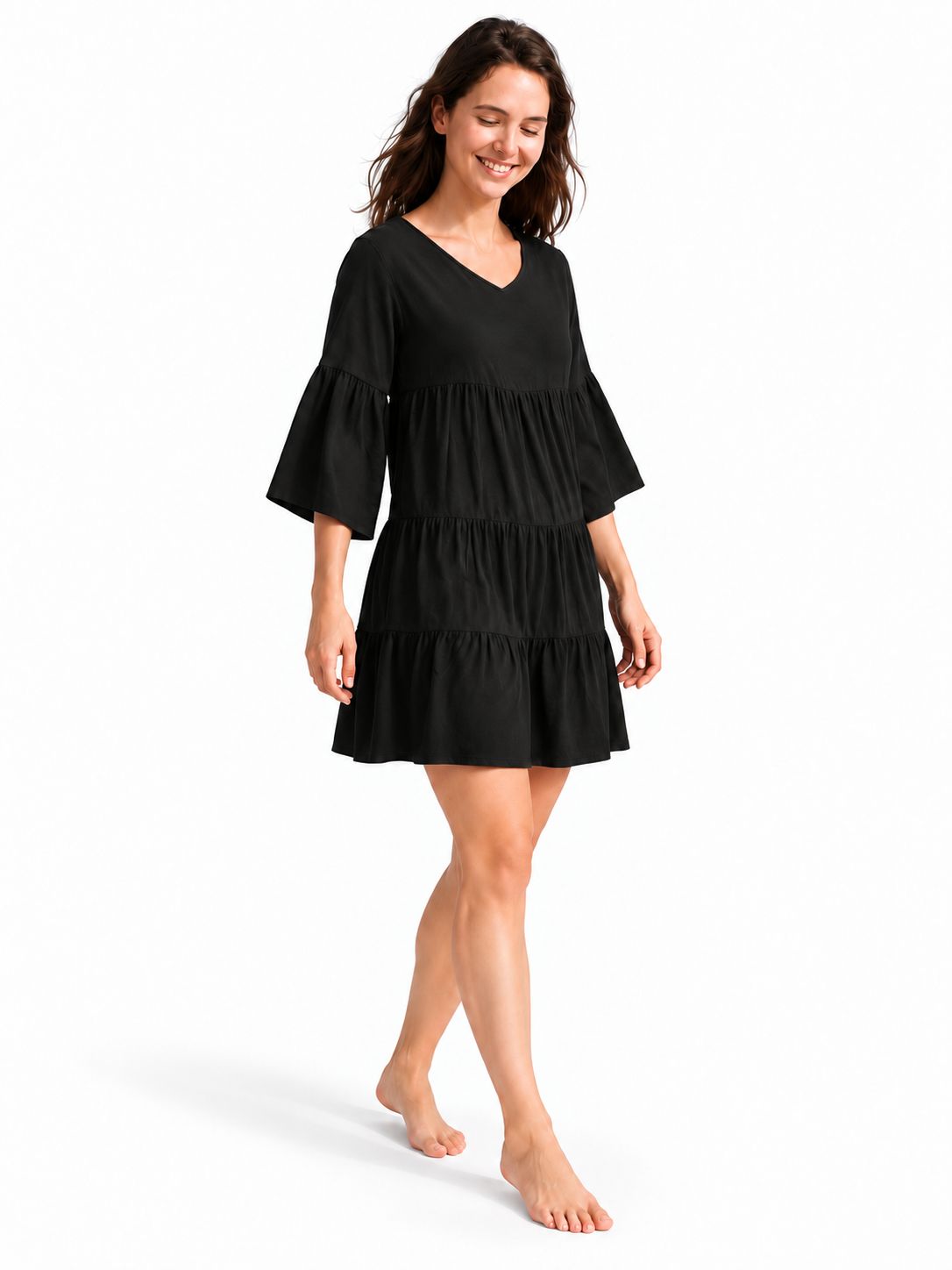 Indoblu - MD4 - Midi Dress - Black