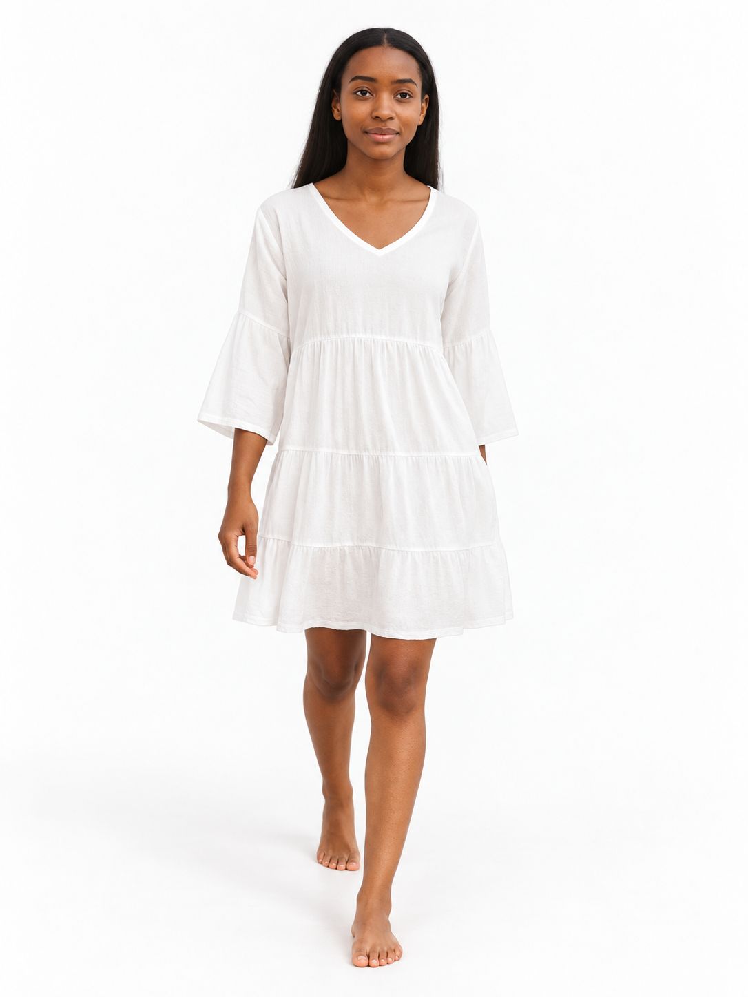 Indoblu - MD4 - Midi Dress - White