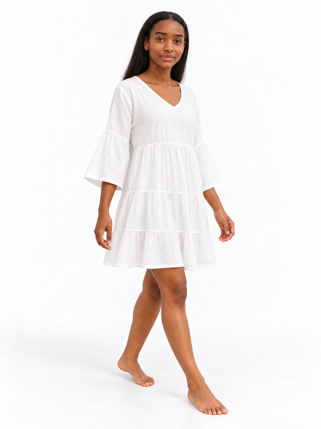 Indoblu - MD4 - Midi Dress - White