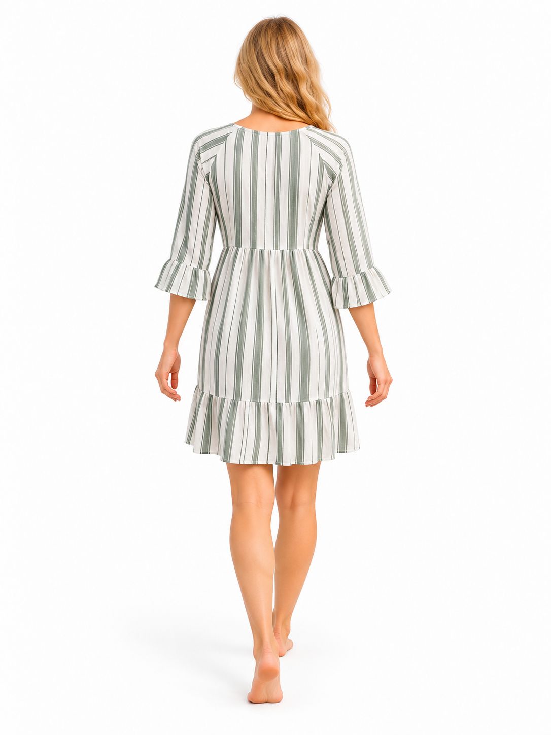 Indoblu - MD3 - Midi Dress - Matcha