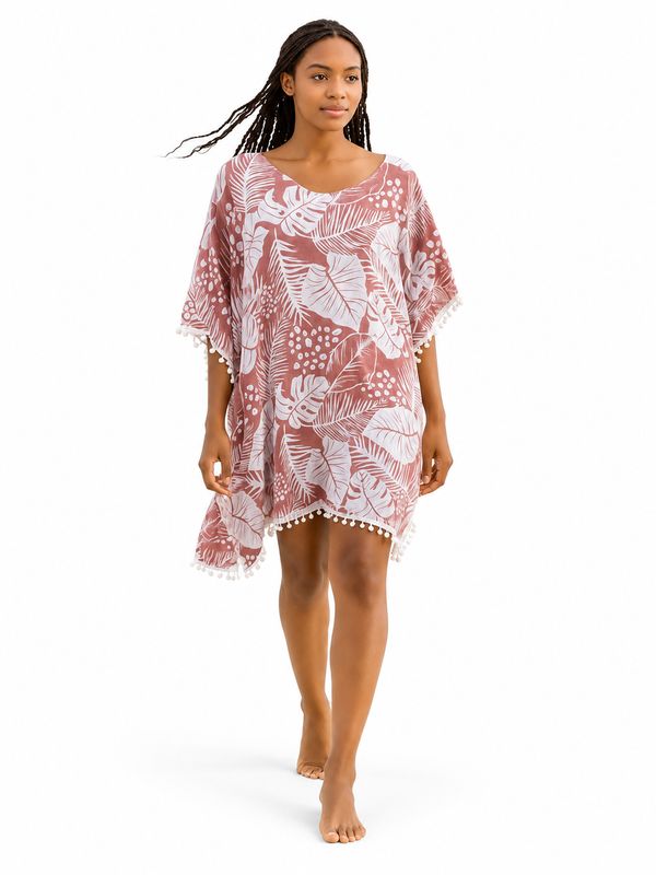 Indoblu - Tropical Leaf Kaftan - Salem