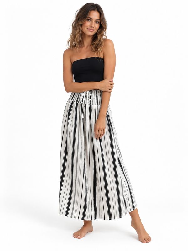 Indoblu - LLS - Ladies Flowy Skirt - Stripes - Black