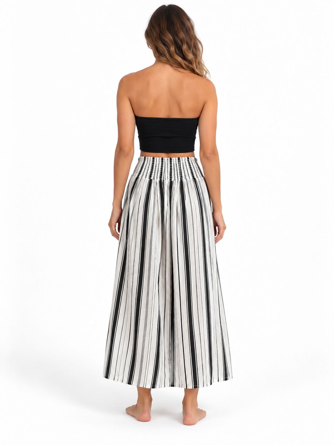 Indoblu - LLS - Ladies Flowy Skirt - Stripes - Black