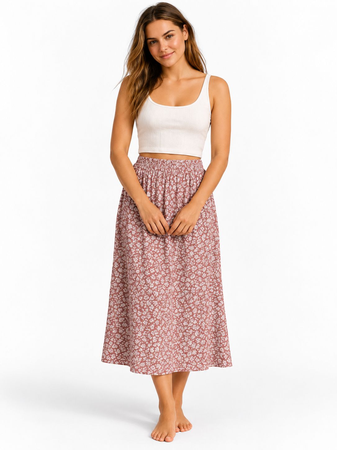 Indoblu - LLS - Ladies Flowy Skirt - Flowers - Salem