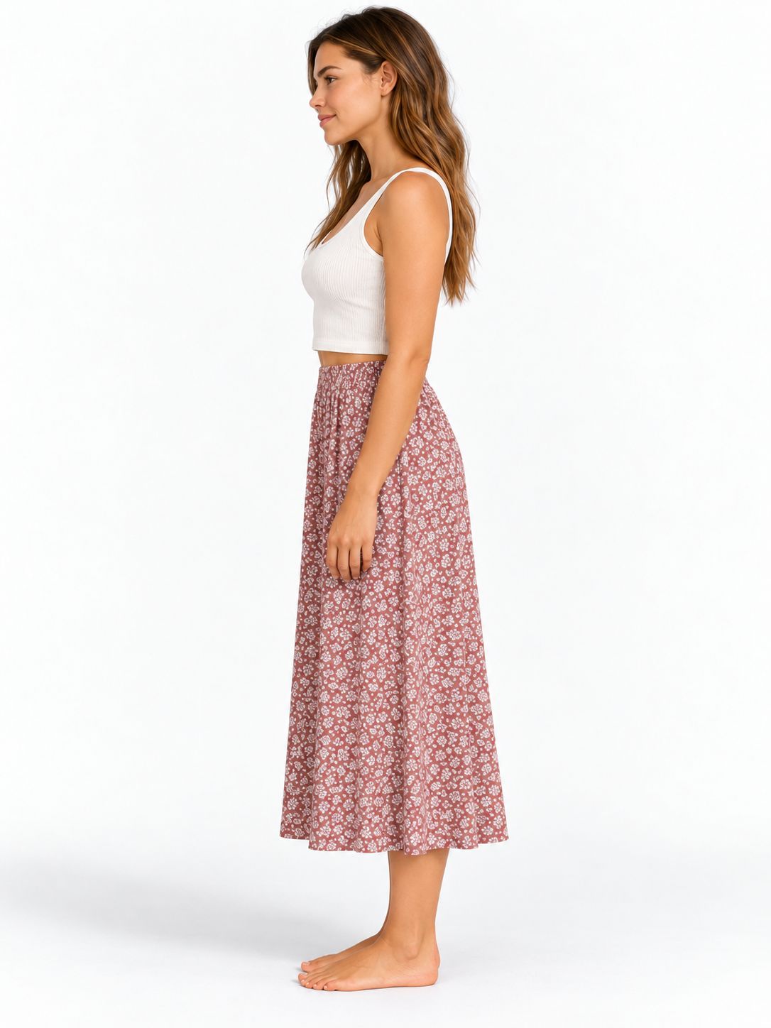 Indoblu - LLS - Ladies Flowy Skirt - Flowers - Salem
