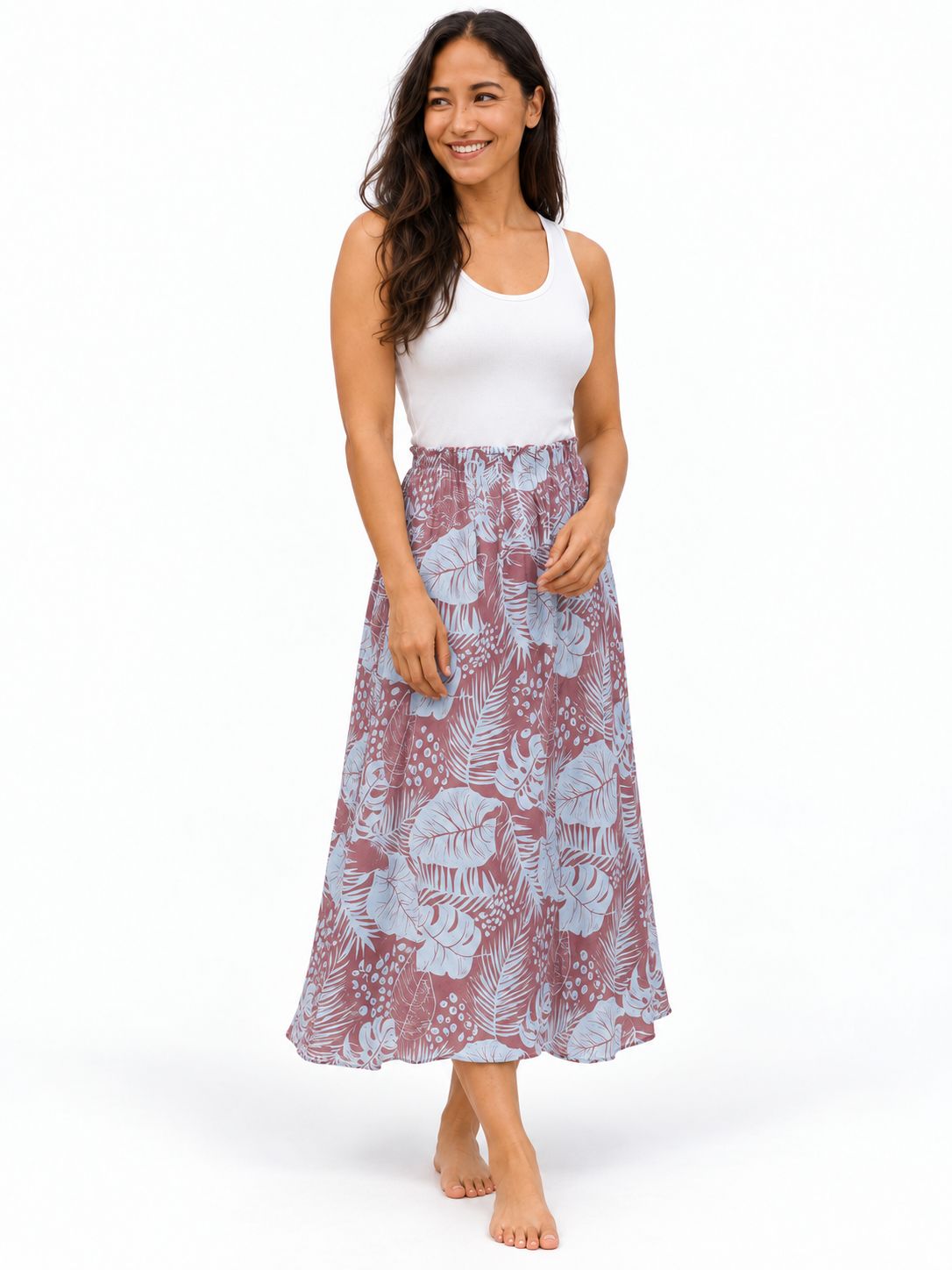 Indoblu - LLS - Ladies Flowy Skirt - Broad Leaf - Salem