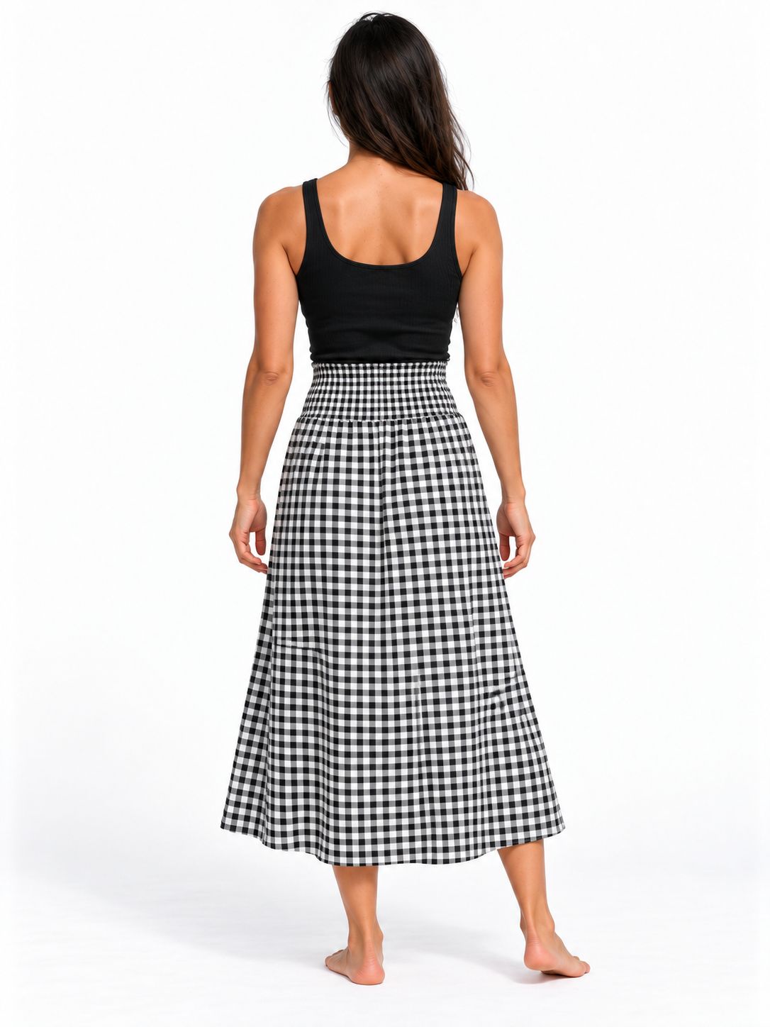 Indoblu - LLS - Ladies Flowy Skirt - Checks - Hitman