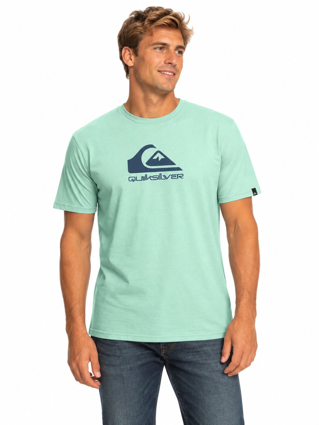 Quiksilver - Tee - Corp Logo SS - Brook Green - QPTM6187, Sizes: Small