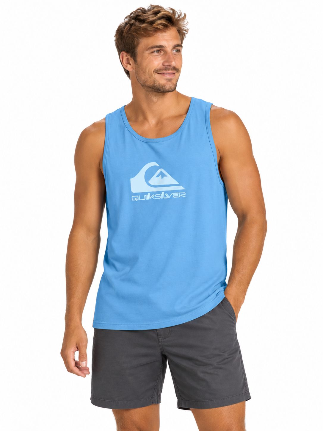 Quiksilver - Tee - Corp Logo Mini Vest - Quiet Harbor - QSSVM6660, Sizes: Small
