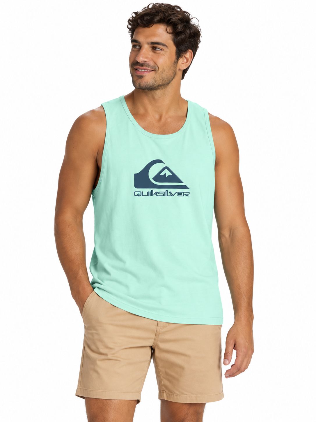 Quiksilver - Tee - Corp Logo Mini Vest - Brook Green - QSSVM6660, Sizes: Small