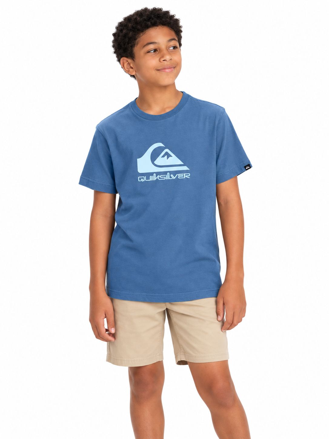 Quiksilver - Youth - Corp Logo Boys SS - Indigo, Sizes: 8