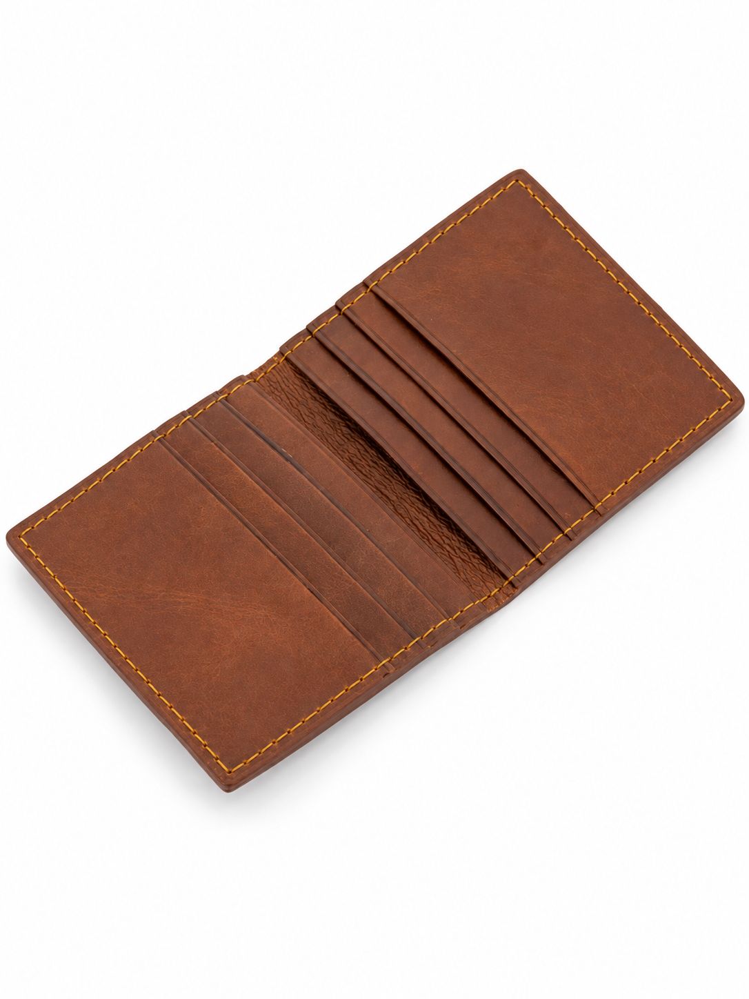 Old School *Springboks Leather Double Cardholder - Brown