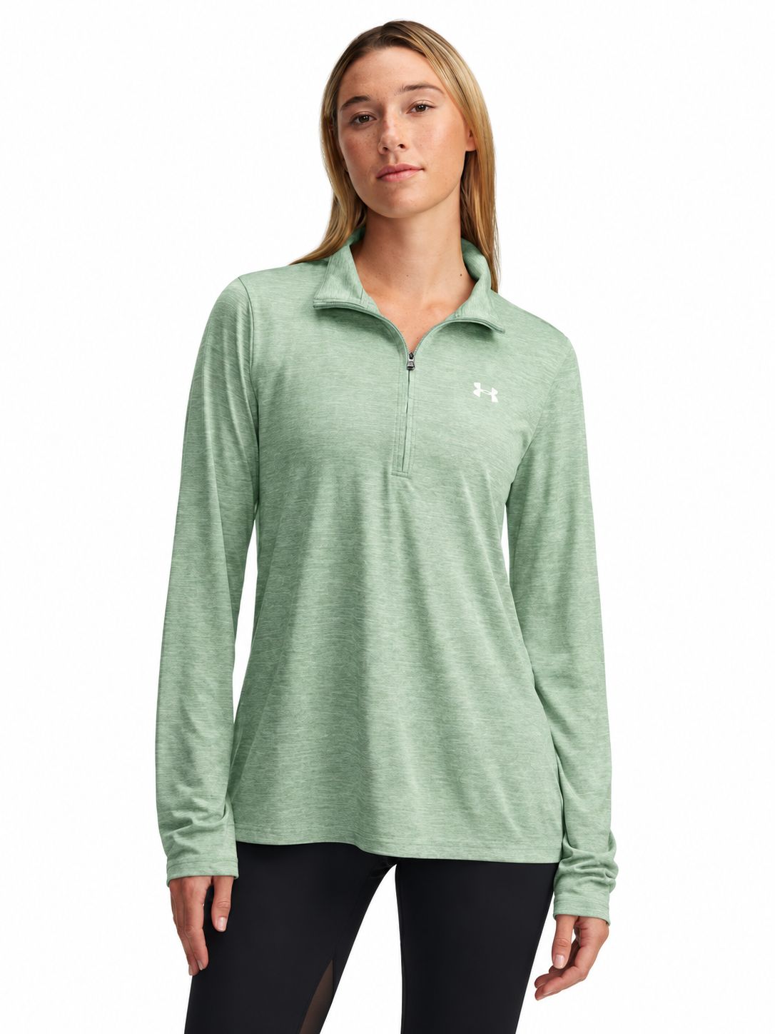 Under Armour - Tech 1\2 Zip Twist - Green, Sizes: XS