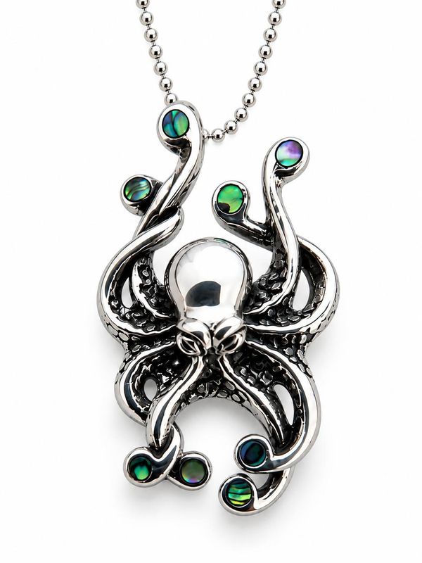 Octopus- Silver Octopus Green