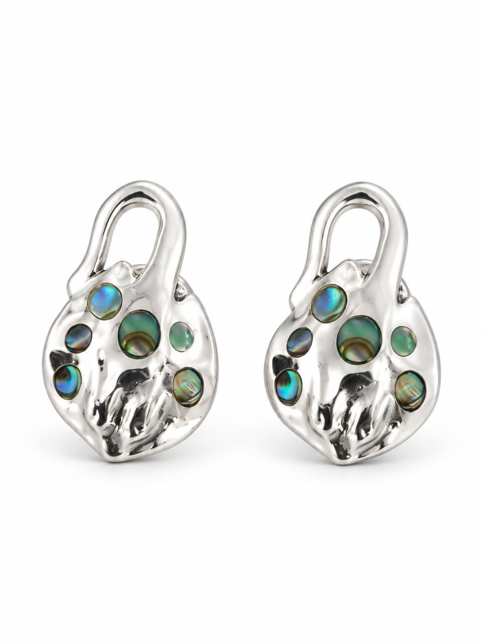 Stingray - Silver Earings Blue &amp; Green