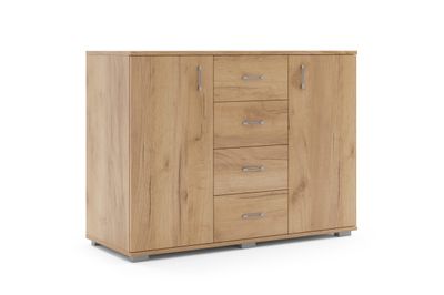 Komoda V - dąb craft złoty