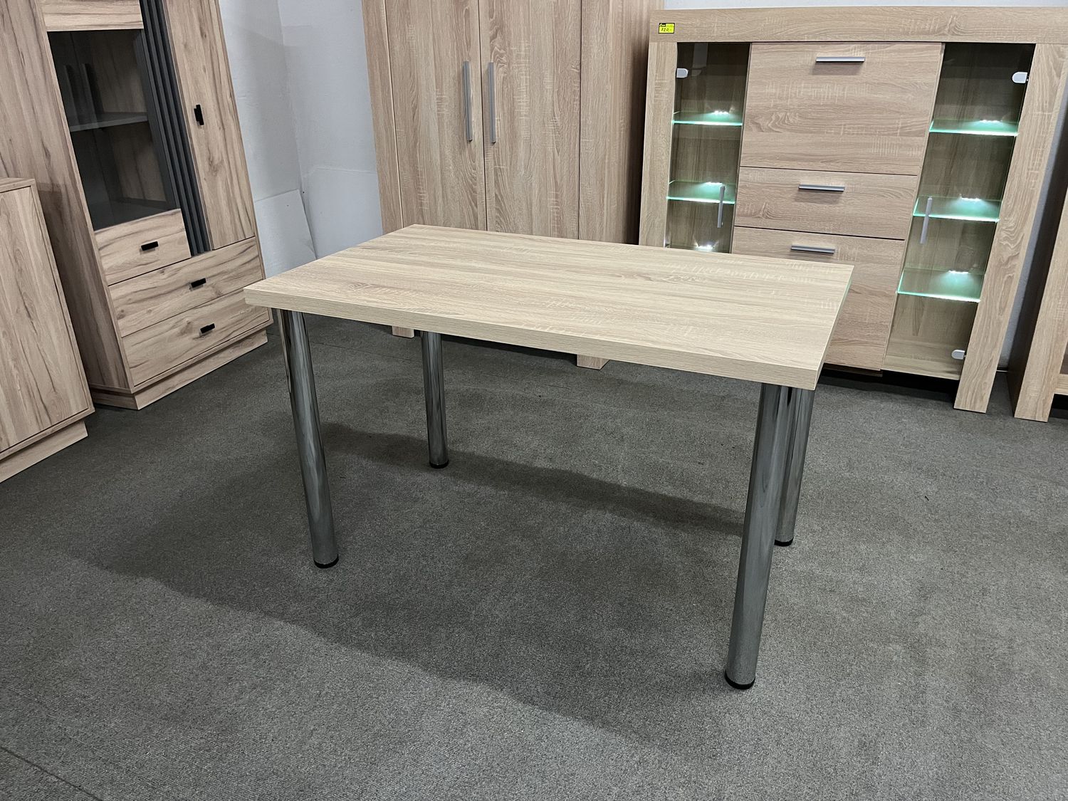 Stół 120 nogi chrom (dąb sonoma)