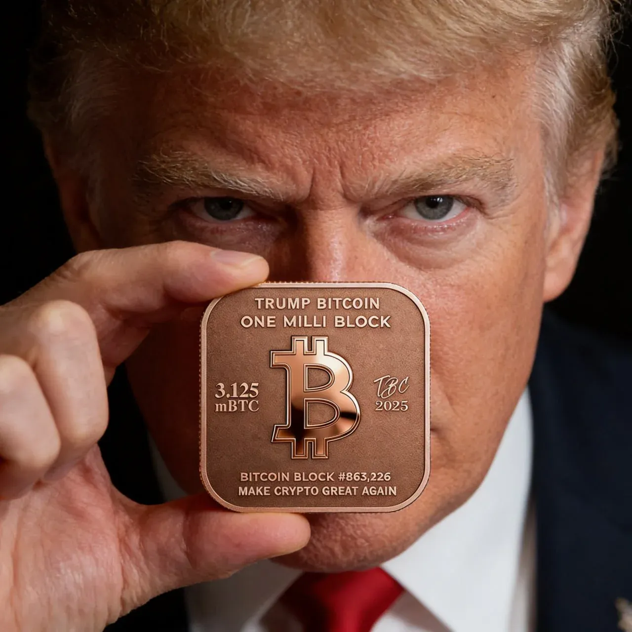 Trump Legacy One Milli BTC Block