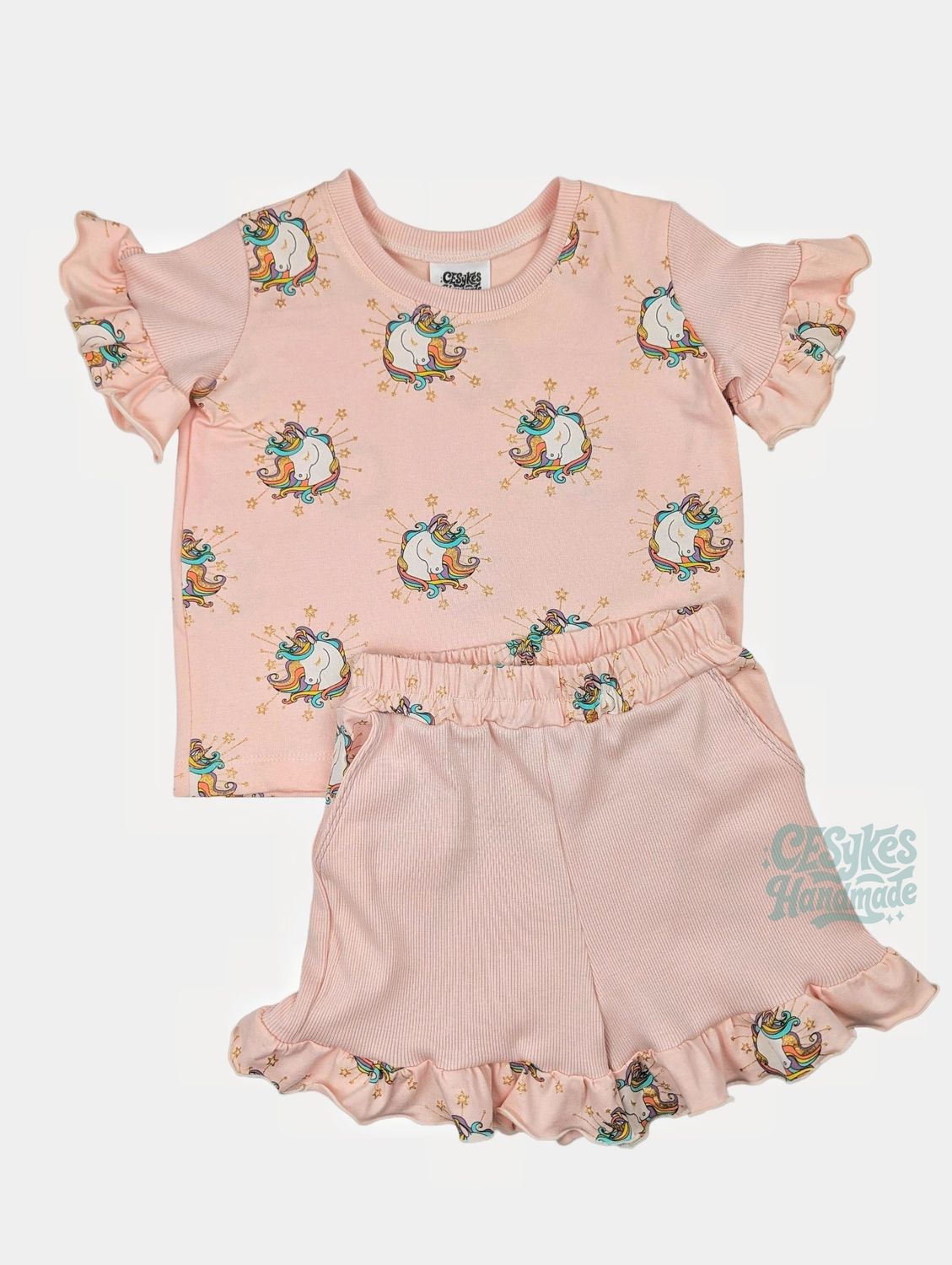 4T Glitter Unicorn Ruffle Set – Ready to Ship