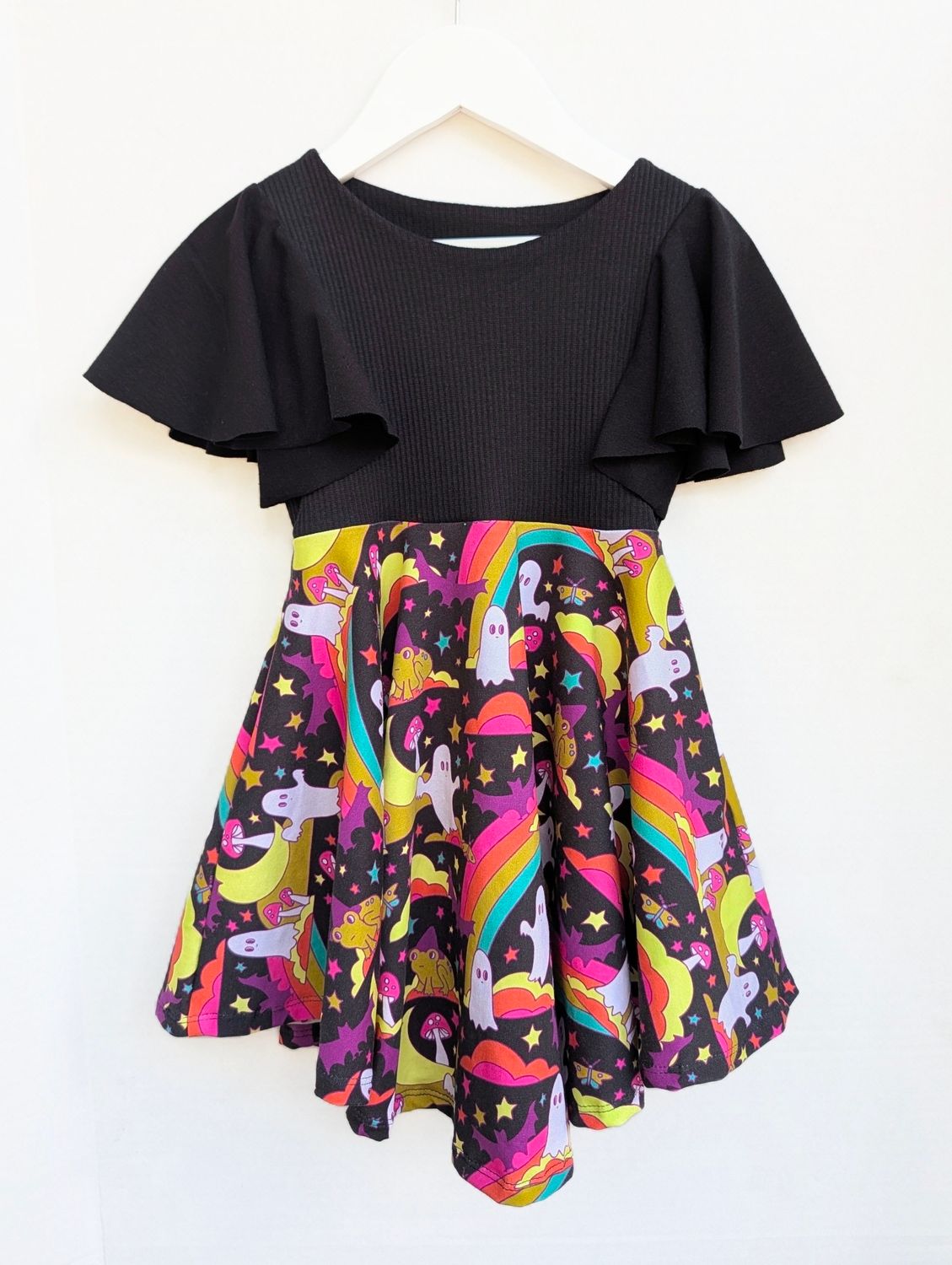 Rainbow Ghost Pocket Dress