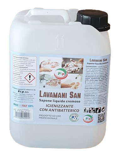 Sapone Cremoso Igienizzante con Antibatterico Pip Lavamani San  TK UN LT. 5