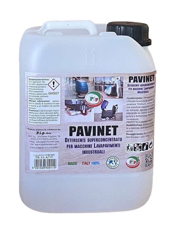 Detergente per Lavapavimenti Pip Pavinet TK. UN LT. 5