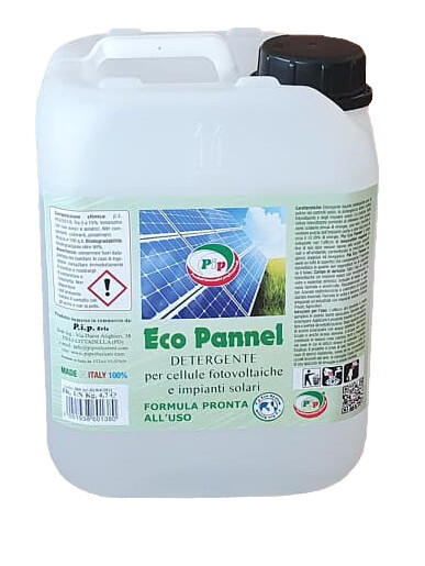 Detergente per Pannelli Fotovoltaici Ecologico Formula Pronta all'Uso Pip Eco Pannel TK. UN KG.4,7 = LT. 4,7