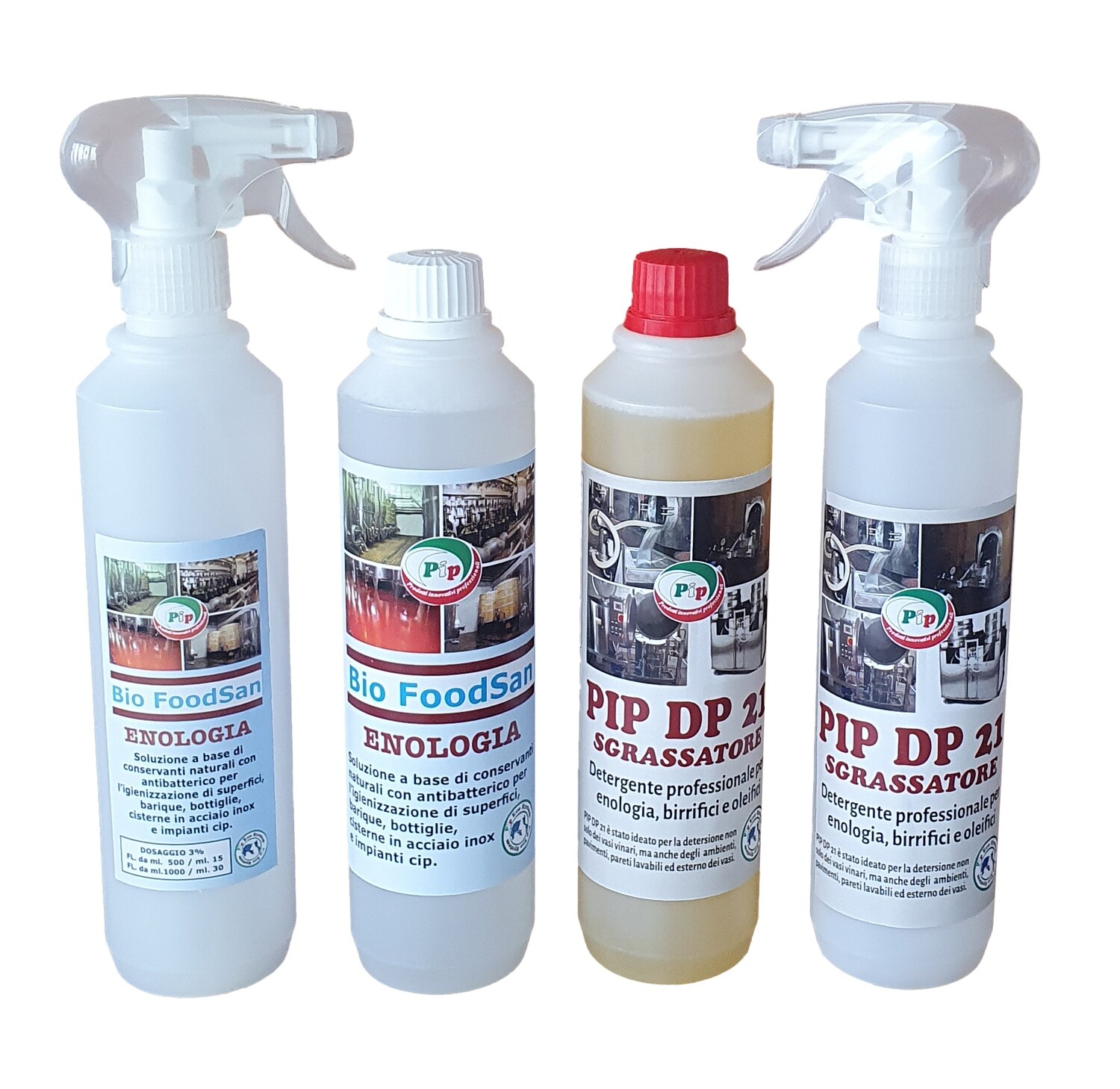 Pulizia e Sanificazione per impianti di Spinatura e Bottiglie Vino. Pip Kit Clean Beverage