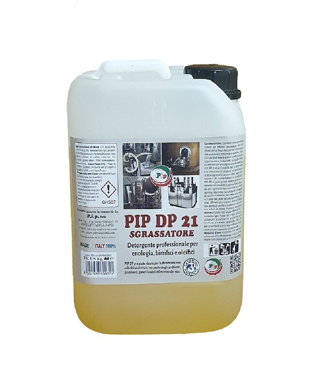 Sgrassatore professionale per Impianti di: Enologia, Birrifici e Oleifici. Pip DP 21 TK. UN LT.5, Tanica: TK UN LT. 10